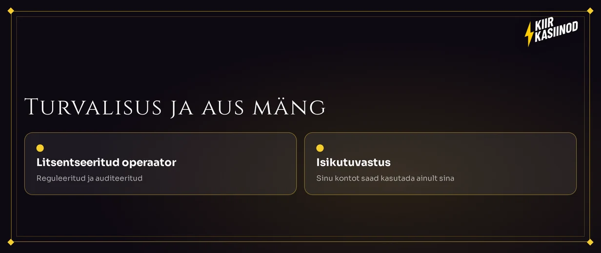 Tutvu konto turvafunktsioonidega